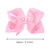 DEEKA 12 PCS 6" Big Hand-made Grosgrain Ribbon Hair Bow Alligator Clips Hair Accessories for Little Teen Toddler Girls - Light Pink