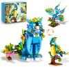 INSOON 3 in 1 Flower Cat Parrot Butterfly Building Set, Animal Figures Building Toy for Home Office Art Decor, 412 PCS Building Block Gift for Kids Boys Girls Ages 6 7 8 9 10 11 12+ Adults