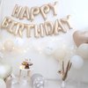 Caramel Happy Birthday Balloon Banner 16 Inch Mylar Foil Letters For Boys Girls Happy Birthday Party Decorations Supplies