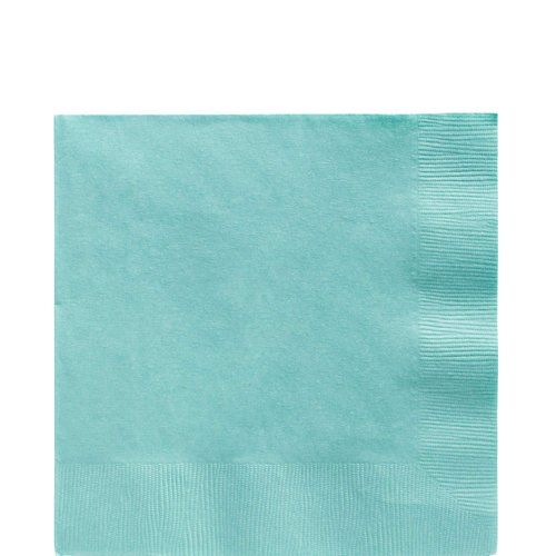 Amscan Robin's Egg Blue Big Party Pack Luncheon Napkins-6.5" x 6.5", 100 Ct