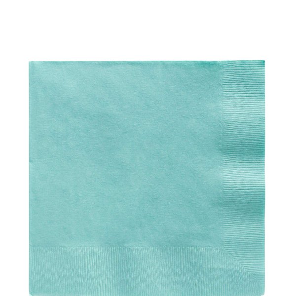 Amscan Robin's Egg Blue Big Party Pack Luncheon Napkins-6.5" x 6.5", 100 Ct
