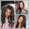 Kinky Straight Tape In Extensions Human Hair for Black Women Niawigs Tape In Hair Extensions 100% Human Hair 40pcs Kinky Straight Tape Ins 100G Natural Black 16 Inches