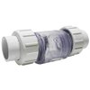 Flo Control 1" True Union Swing Check Valve Clear PVC