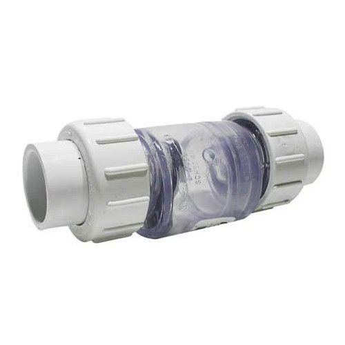 Flo Control 1" True Union Swing Check Valve Clear PVC