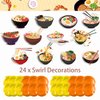 24 Pieces Ramen Hanging Swirls Japanese Noodles Streamers Ramen Hanging Decorations Ceiling Swirls for Ramen Noodles Birthday Party Decorations Party Supplies Baby Showers Decorations