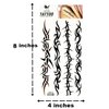 Tribal Flower Vine Waterproof Temporary Tattoos Fake Tattoo For Neck Arm Hands Leg Body Art Sticker Decal Festival Body Paint Adults Men and Women (Pack 2 PCS.)
