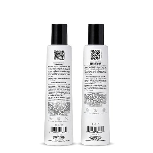 PETER COPPOLA Color Control Sulfate Free Shampoo & Conditioner For Color Treated Hair - Color Safe Keratin Shampoo & Intensely Hydrating Conditioner, 12 Fl Oz Duo