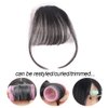 PARAHAIR Clip in Bangs Synthetic Hair Extensions One Piece in Fringe Natural Flat Air Bangs for Women (With Temples, Medium Brown)