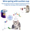 5 pcs of Interactive cat Toy with Suction for Indoor Cats with self Play Hanging Feather Mouse Toy