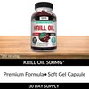 Kaya Naturals - Antarctic Krill Oil 500mg with Omega 3, EPA, DHA and Astaxanthin Supplement - Brain, Heart and Joint Health Vitamin - Heart Health Supplement - 30 Sofftgels