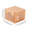 Onietoiy 60 Steps Hard Wooden Cube Brain Teaser Puzzle Toys Mini Size Big Challenge Gamges 3D Assembly and Disentanglement Unlock Toy Unique Learning Gift for Kids and Adults
