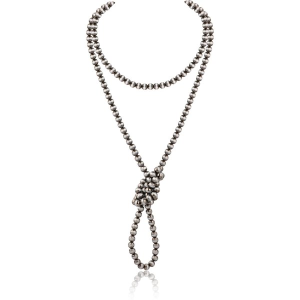 Navajo Pearl Necklace Long Western Jewelry for Women Cowgirl Vintage Beaded Pearl Necklaces