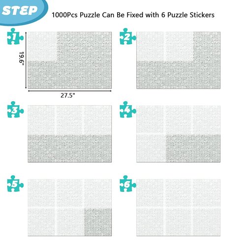 Preserve 8 X 1000 Puzzle Glue Sheets, 48Sheets Puzzle Saver Peel and Stick, Puzzle Saver Sheets No Stress & No Mess, Puzzle Sticker Sheets Preserve Your Puzzle, Work Better with Puzzle Frame