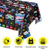 Lcoor 3 Pieces 80s Party Tablecloth, Back to 80's Birthday Party Table Cover for 1980s Hip Hop Theme Party Decorations Supplies(86.6 x 51.2 Inches)