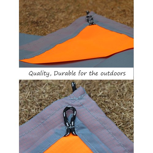 Orga'Neat Pocket Picnic Blanket, Sandproof Waterproof Lightweight Pocket Camping Tarp, 55″x60″ Foldable &Easily Fits into Small Bag, Washable Quick Dry Compact Beach Mat for Outdoors Recreation