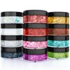 Body Glitter, Face Glitter, Hair Glitter,YGQQOY Holographic Concerts Festival Rave Chunky Glitter Gel, 12 Colors