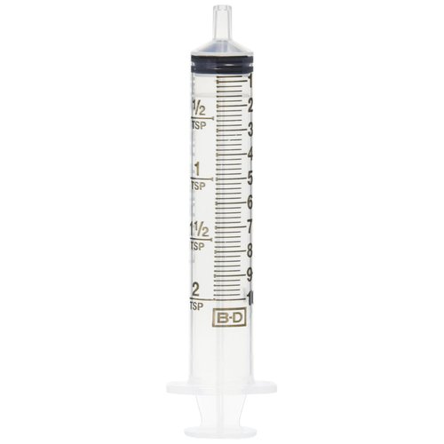 BD Oral Syringes with Tip Cap, 10 ml, Clear, 100 Count