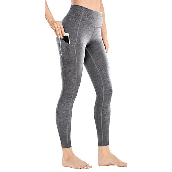 Yoga Pants with Pockets for Women - Leggings with Pockets High Waisted Tummy Control Non See-Through Workout Pants