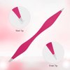 NUOMI 2 Pack Eyebrow Tweezers Double Ends Stainless Steel Tweezers Makeup Tools with Slant/Pointed Tips for Removing Facial Hair, Ingrown Hair, Pink and Black