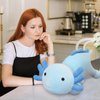 JANCLF Axolotl Stuffed Animal Plush Toy,Cute Soft Salamander Plush Pillow,Kawaii Plushies Doll Toy for Kids (Blue,11 inch)