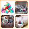 GEEHUA 20Pcs Colorful Cat Pom Pom Ball Toys, 1.2 in Rainbow Cat Toy Balls Soft Plush Cat Ball Interactive Toy Training Ball Toy for Indoor Cats Kitten Exercising Playing