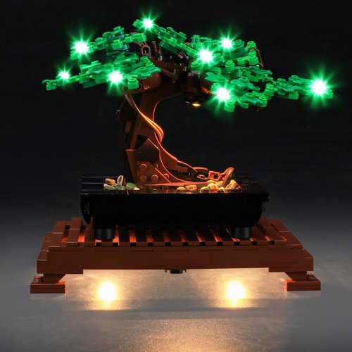 Mililier LED Light Kit for Lego Bonsai Tree 10281 Set, Compatible with Lego 10281 Building Blocks Model(Not Include Blocks Set) (Green)