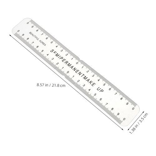 Healifty Eyebrow Embroidery Ruler Plastic Curved Makeup Brow Ruler Tattoo Measure Tools for Lady