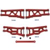 Hobbypark Front & Rear Aluminum Suspension Arms w/Tie Bar Replacement of 3655X 3631 for Traxxas Stampede VXL 2WD 1/10 Upgrade Parts (Red)