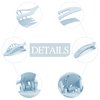Vovii Hair Claw Clips for Women Girls Light Blue 4PCS Hair Barrettes for Thick and Thin Hair, Flat Claw Clips Hair Accessories for Women 4 Different sizes