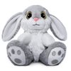Nleio Bunny Rabbit Stuffed Animal, 8.5" Bunny Plush with Floppy Ears, Huggable & Washable, Baby Stuffed Animals Plush Toy for Girls Boys Kids Friends Easter Birthday Gifts (Gray)