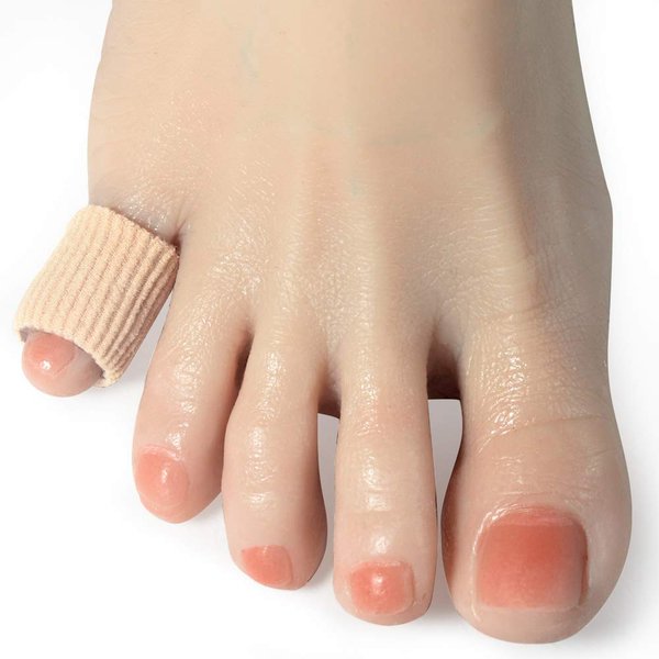 DYKOOK Cuttable Toe Tubes Sleeves 5 Pack Small Size, Made of Elastic Fabric Lined with Silicone Gel. Toe Sleeve Protectors Relief Toe Pressure Pain, Corn and Calluses Remover