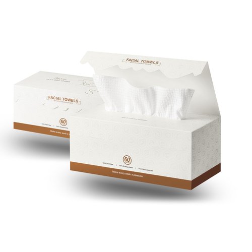 LUXU Disposable Face Towel with Super Absorbent,Extra Thick Soft Clean Facial Towels Plant Fiber Facial Washcloth Biodegradable Dry Wipes for Sensitive Skin,Cruelty Free-120 Count Rectangle