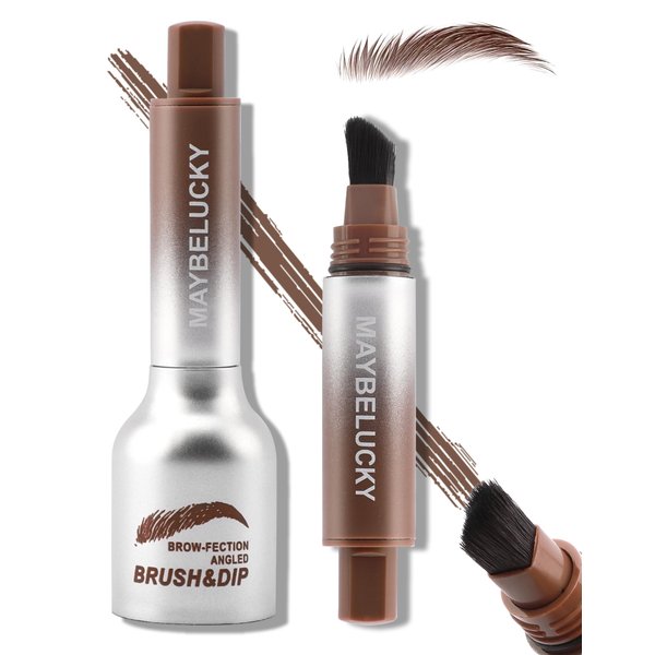Waterproof Tinted Brow Gel, Matte Liquid Eyebrow Tint & Angled Brush, Microblade Effect, Creates Full, Realistic Hair-Like Strokes, Fills In Sparse Brows, Long-Lasting, Deeply Pigmented, 03 Chocolate