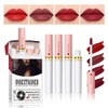 Tiejdhr 4 Colors Matte Lip Gloss, Matte Velvet Lipstick Lip Stain Matte Liquid Lip Gloss Set, Long Lasting 24 Hours Waterproof Ladies Lip Balm Lipstick - Set C