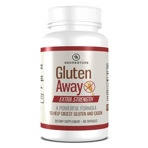 Gluten Away Dietary Supplement – Extra Strength Digestive Enzyme Health Gluten & Casein, Slower Digestion Release Protein Amino Acid in Bloodstream for Men and Women – 60 Capsules.