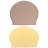 LALAFINA Bald Cap 2pcs Halloween Makeup Bald Wig Cap Fake Bald Wig Costume Accessory Cosplay Party Up Prop Makeup Bald Caps for Adults, Women Costume