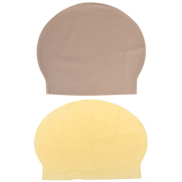 LALAFINA Bald Cap 2pcs Halloween Makeup Bald Wig Cap Fake Bald Wig Costume Accessory Cosplay Party Up Prop Makeup Bald Caps for Adults, Women Costume