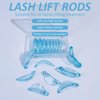 Libeauty Lash Lift Shield, Super Soft Lash Lift Pads Shell Shape Lash Perm Rod Eyelash Curler Tool 16 Pcs (Blue)