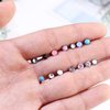 SAILIMUE 14 Pairs Hypoallergenic Surgical Steel Stud Earrings for Women Men Tiny CZ Opal Moonstone Turquoise Earrings Studs Set Piercing Jewelry