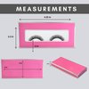 NEW-Empty Lash Boxes for Wholesale- 100 Pcs - 50 Trays/50 Empty Eyelashes Box Packaging- Soft Paper Lash Box Holographic Design for 25MM 3D Mink Strip Lashes (Hot Pink/Silver Metallic)