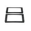 Guyker Curved Bottom Metal Humbucker Pickup Mounting Ring Set - Bridge and Neck Pickups Cover Frame Replacement Compatible with Les Paul LP Style Electric Guitar or Precision Bass(2PCS, Black)