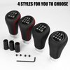 QIANG KUN Universal Shift Knob 5 Speed Manual Gearbox Shift Knobs Fit for Most Car Transport Vehicles（Black Line）