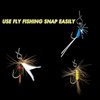 Alwonder 150PCS/Box Fly Fishing Snap, 5 Sizes Stainless Steel Quick Change Lure Snaps No Knot Snap Quick Snap Fast Snap Lure Connector for Jigs Lures Fishing Clips Swivels Fishing Tackle