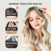 HUAYULINK Hair Oil Applicator Comb,Hair Oil Applicator and Scalp Massager 2 in 1,Scalp Oil applicator Comb for for Hair Care,Hair Growth,for Salon Care,Oily/Greasy Hair