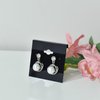 MOOCA Plain 1.5 x 2 in Black Hanging Earring Cards Earring Card Holder, Earring Display Cards for Ear Studs, Velvet Plastic Display Earring Card Holder for Jewelry Accessory Display, 100 Pieces