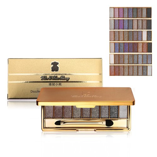 9 Colors Diamond Bright Colorful Eye Shadow Palette Glitter Eyeshadow Palette with Mirror (# 3)