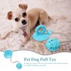 FRCOLOR Teeth Cleaning Ball Suction Cup Dog Chew Toy Stimulating Tug of War Dog Tug Toy with Squeaky Sound Small Dog Toys Squeaky Dog Toys Dog Squeaky Chew Toy Pets Toys TPR Puppy Dog Pull