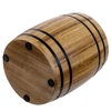 MyGift Wine Barrel Design Kitchen Utensil Crock, Light Brown Solid Bamboo Wood Cooking Tool Holder