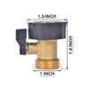 3/4" Brass Garden Hose Shut Off Valve,1-Way Restricted-Flow Water Shut-Off, Fits 3/4 Inch Hose Connector
