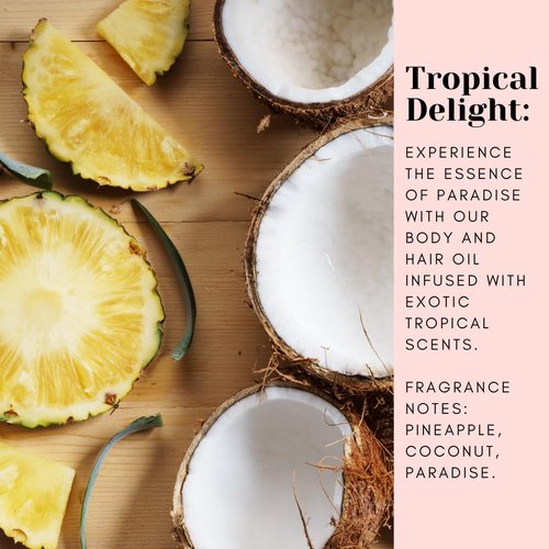 That's That Magic Hair and Body Oil - Tropically-Scented, Non-Greasy, Moisturizing, Hydrating, and Nourishing Glow. Sensitive Skin Safe, Clean Beauty